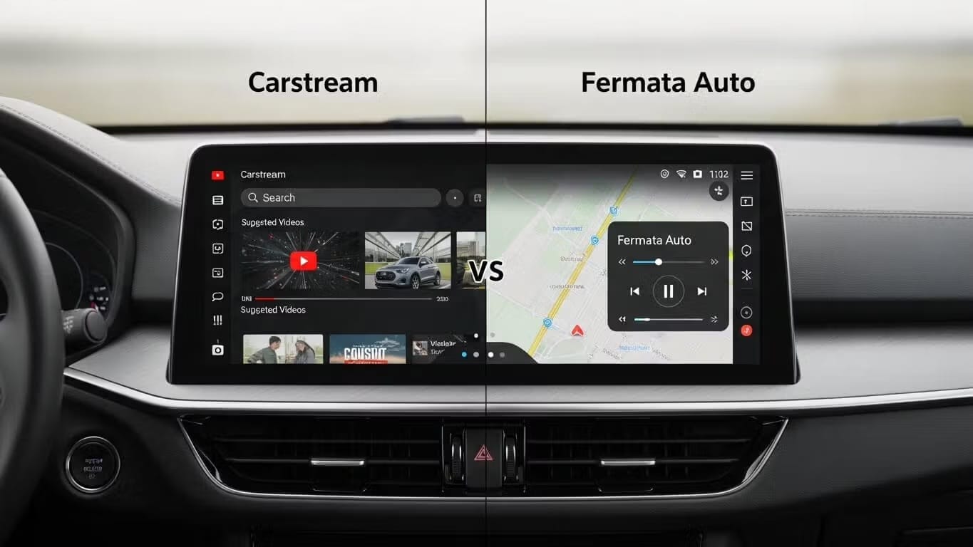 CarStream vs. Fermata Auto | The Ultimate Android Auto Video Player Comparison (2026)